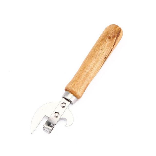 Steel Stab Can Tin Opener Wooden Handle 15 cm 6948 (Parcel Rate)