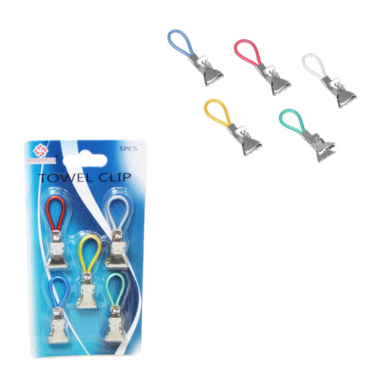 5 Piece Clips Towel Cloth Hanging Clips Metal Assorted Colour 2cm Clip 2821 (Large Letter Rate)