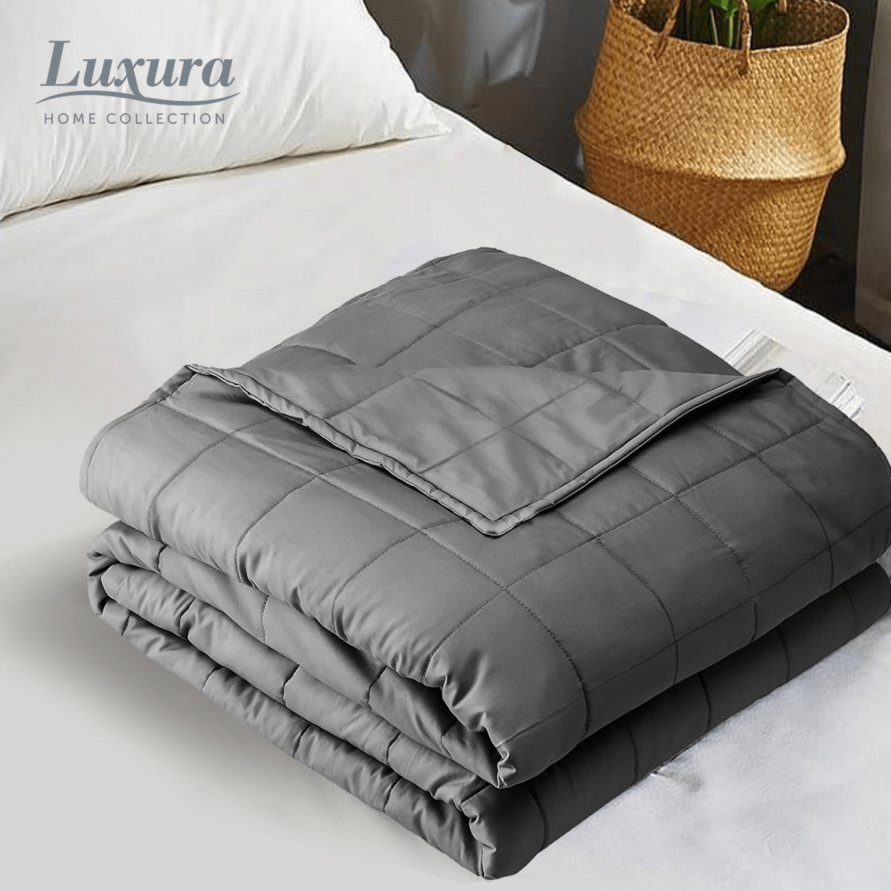 Weighted Blanket 125cm x 180cm 6kg Grey 4608 (Parcel Rate)