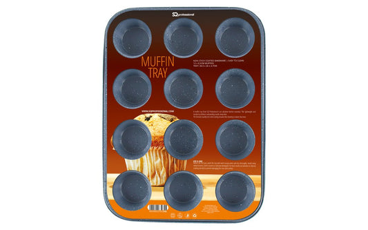 12 Cupcake Muffin Baking Tray Tin 34.5 x 26 x 3 cm 8185 (Parcel Rate)