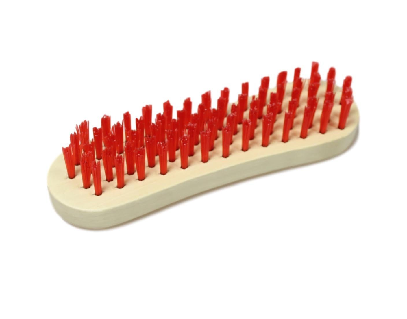 Wooden Cleaning Scrubbing Brush with Hard Bristles 16 cm Assorted Colours 5670 (Parcel Rate)