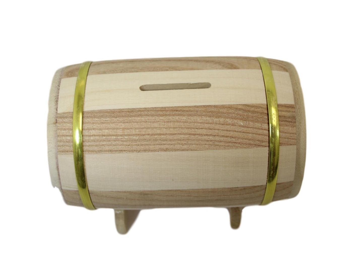 Wooden Treasure Box Style Money Box Deposit Box Gold Rim Vintage Style 11cm x 7cm 6101 (Parcel Rate)