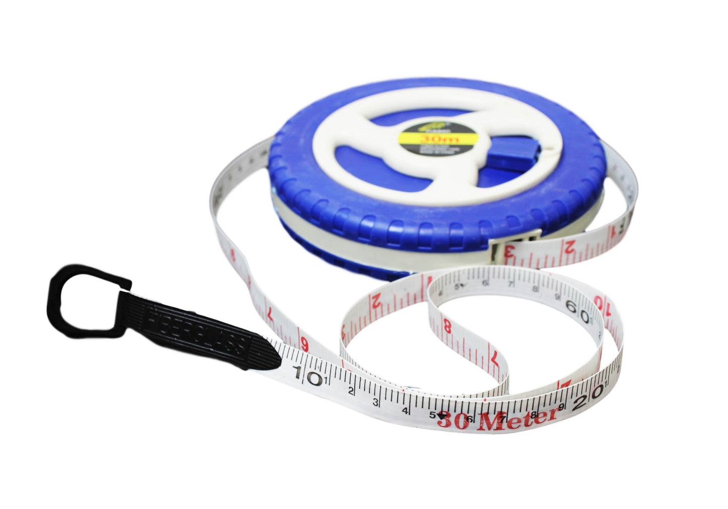 30m Fiberglass Tape Measure Builders Surveyors Long Reel Roll Measuring Tape 100ft 62036 (Parcel Rate)