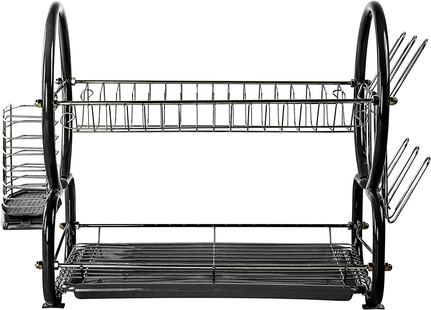 Tristar 2 Tier Dish Drainer Cutlery Rack with Drip Tray Black 53742 / D003 (Big Parcel Rate)