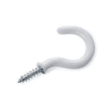 Value Pack 1 1/4'' White PVC Cup Hooks 3189 (Large Letter Rate)