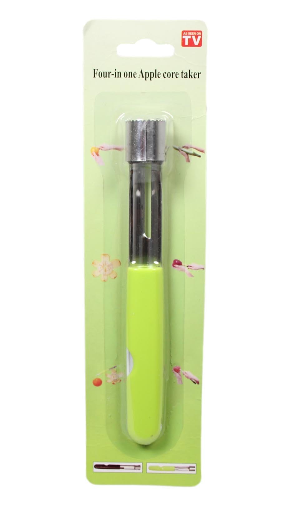 Steel Apple Corer Remover with Plastic Handle 17 cm Assorted Colours 3625 (Parcel Rate)