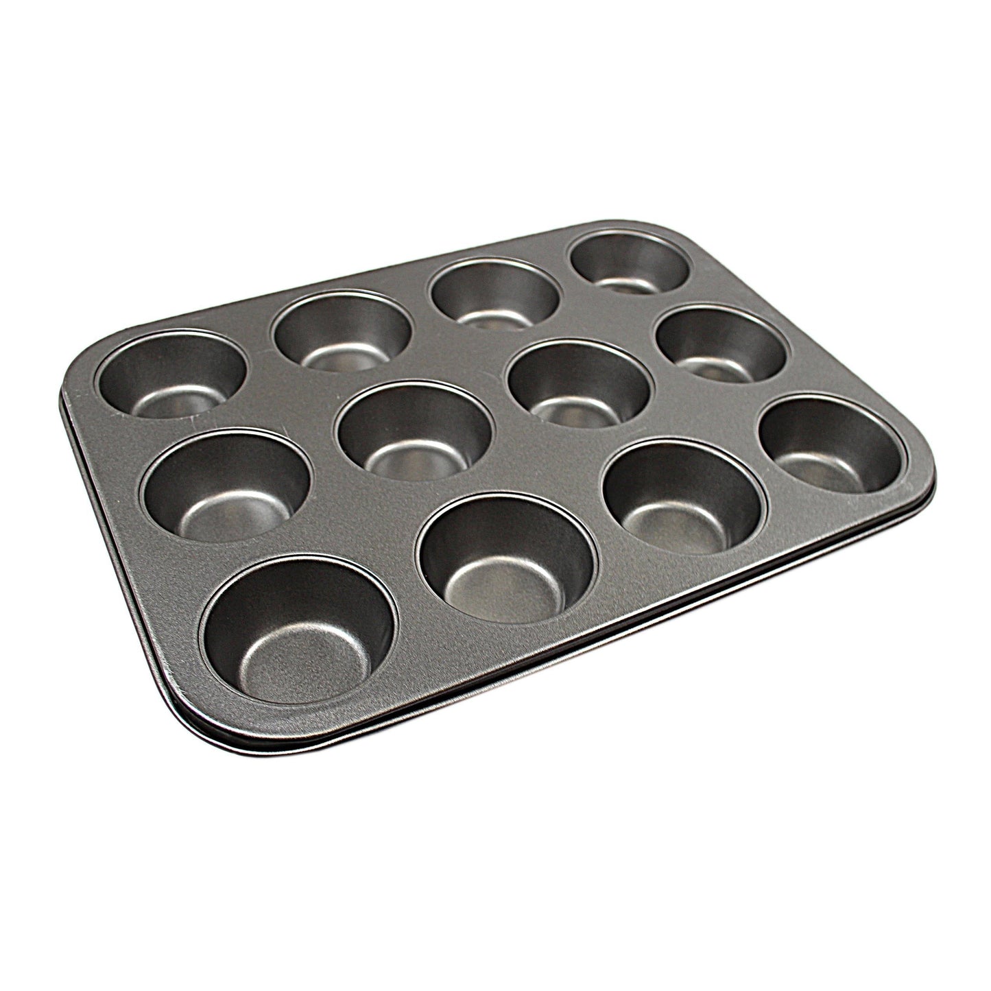 12 Cup Pan Muffin Cupcake Tray Non Stick Moulds 26 x 35 cm 4975 A  (Parcel Rate)