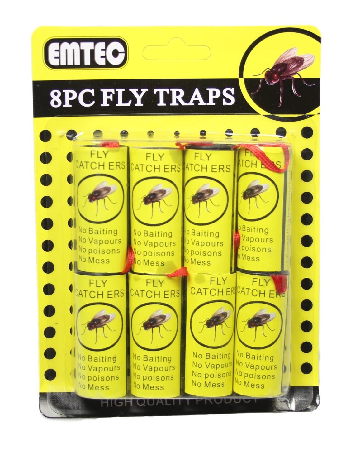 Sticky Adhesive Insect Fly Paper Catcher Strip Pack of 8 5425 A (Parcel Rate)