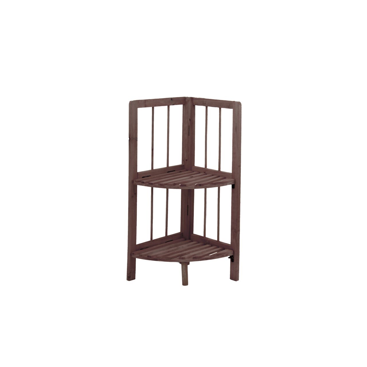 2 Tier Coffee Wooden Corner Rack Multipurpose Use Wooden Rack 28 x 26 x 60cm 8791 (Parcel Rate)