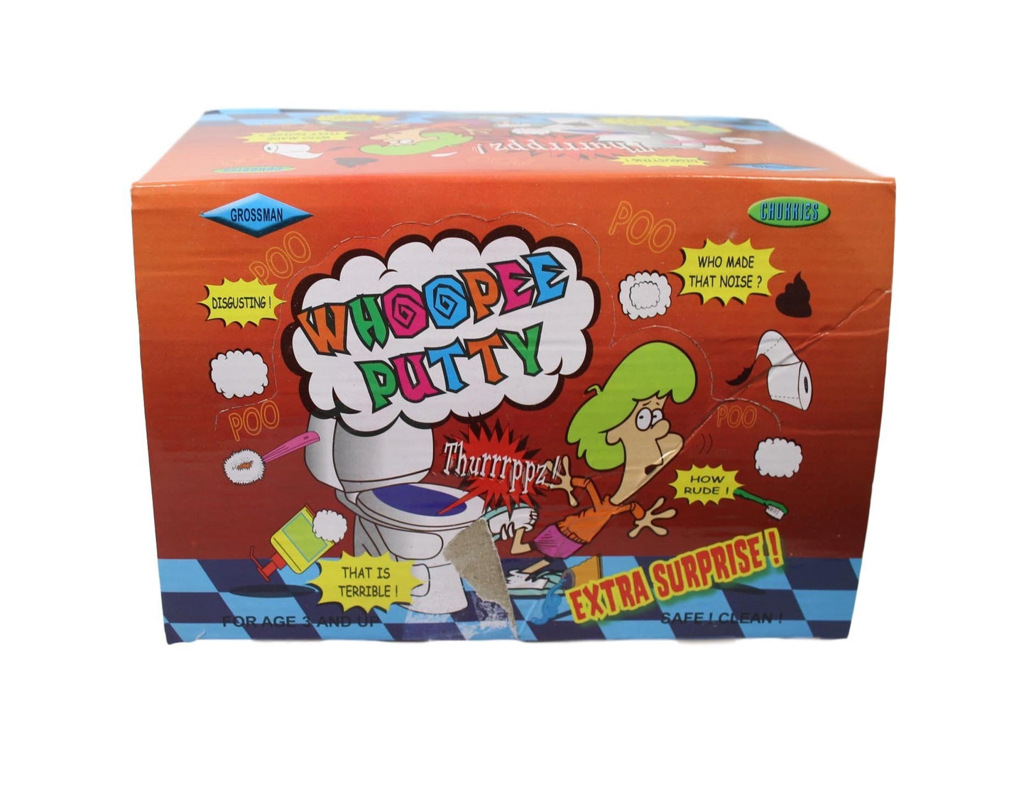 Whoopee Toilet Putty Jokes Childrens Fun Playing Toilet Putty 3 Colours 9cm 5535 (Parcel Rate)