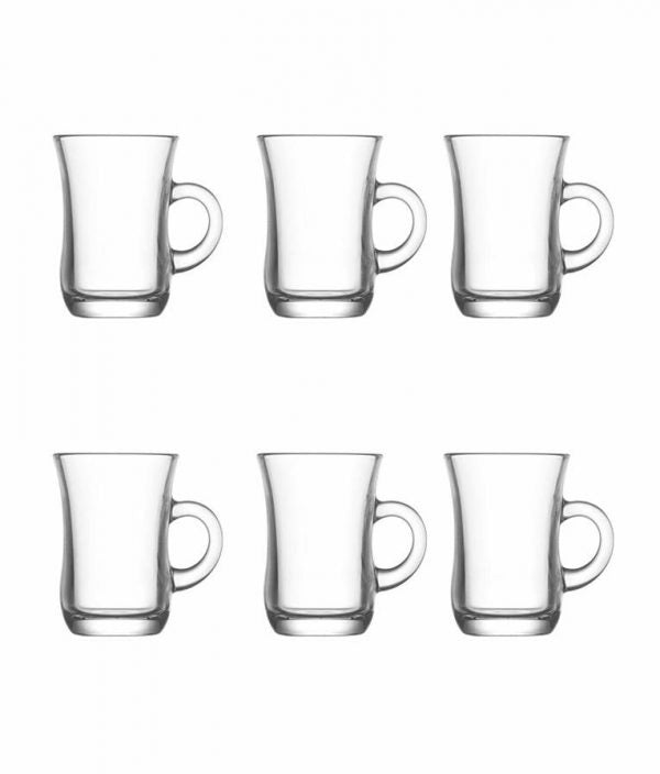 Yudum Tea Glasses Cup 95cc Set of 6 YUD402E (Parcel Rate)