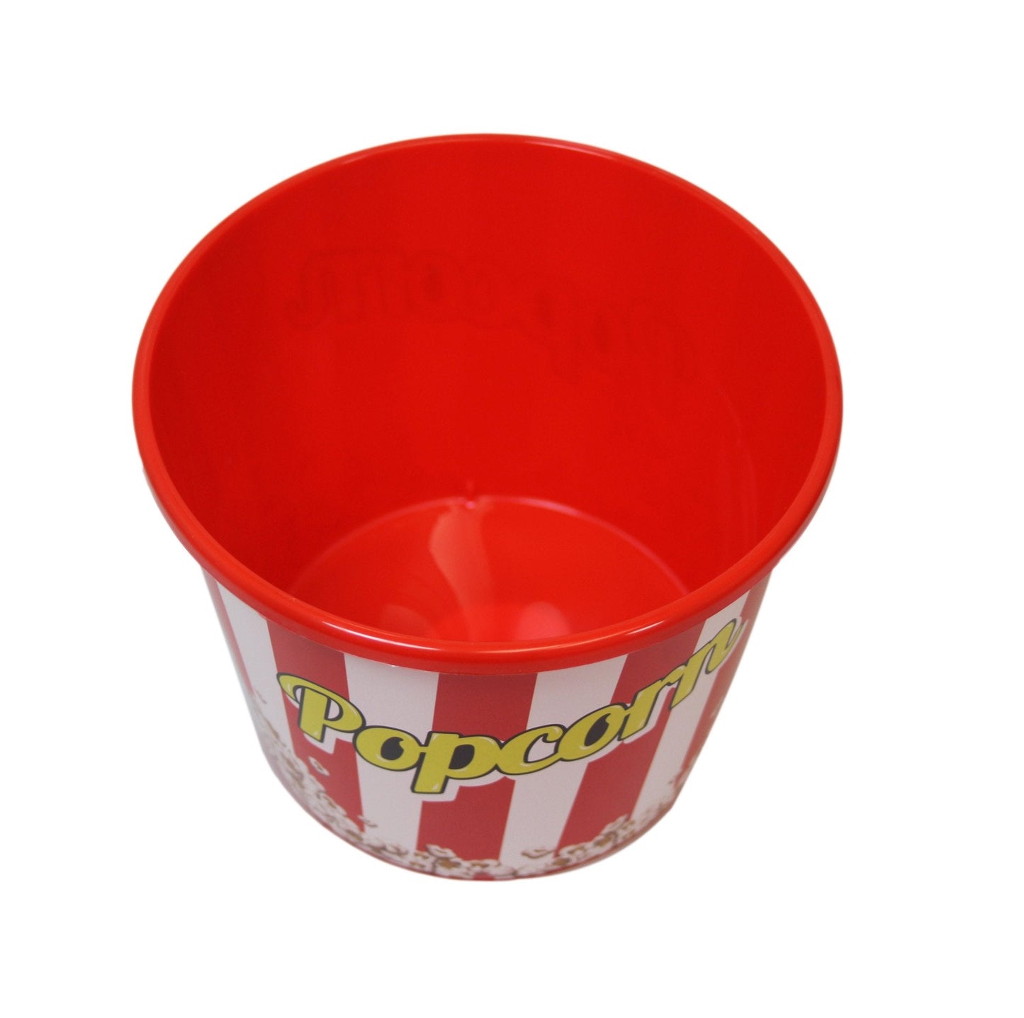 Traditional Red Popcorn / Chips Bucket Plastic Home Movie Night 17cm x 13cm Assorted Designs AK577 (Parcel Rate)