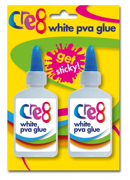 White PVA Glue 40ml Pack of 2 P2343 (Parcel Rate)