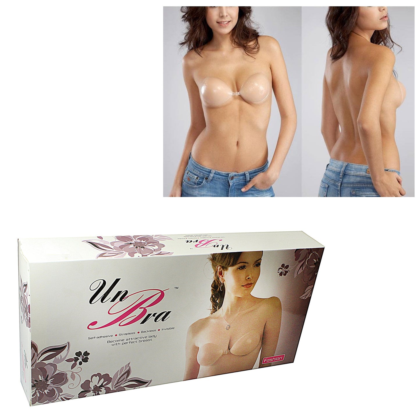 Un Bra Self Adhesive Strapless Backless Invisible Attractive Breasts 4039 (Parcel Rate)